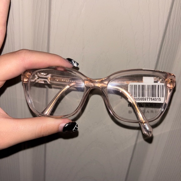 Bulgari Women's Clear Frame Glasses